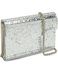 Jimmy Choo - Candy Champagne Coarse Glitter Acrylic Clutch Bag - Lyst