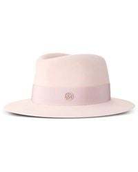 Maison Michel - Hut Mit Logo-Schild - Lyst