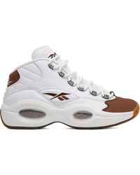 Reebok - Question Mid Mocha Toe Sneakers - Lyst