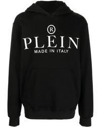 Philipp Plein - Logo-Print Cotton Hoodie - Lyst