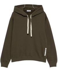 Jil Sander - Logo-Print Drawstring Hoodie - Lyst