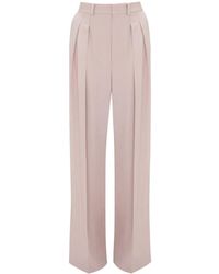 Victoria Beckham - ダブルプリーツ ワイドパンツ - Lyst