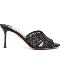 Aquazzura - Mules Crystal Lover 75 Mm - Lyst