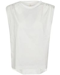 Petar Petrov - Loose Fit Padded-Shoulder T-Shirt - Lyst