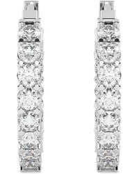 Diamond Essentials - Diamond Hoop Earrings - Lyst