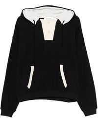 AYA MUSE - Button-Fastening Hoodie - Lyst