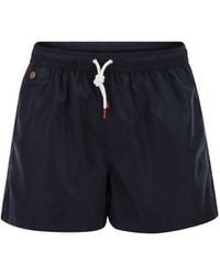 Kiton - Logo-Detail Elasticated Swim Shorts - Lyst