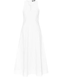 ROTATE BIRGER CHRISTENSEN - Floral Appliqué Round Neck Dress - Lyst