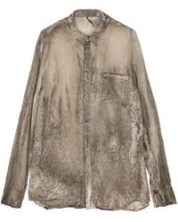 Masnada - Overhemd Met Abstracte Print - Lyst