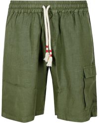 Mc2 Saint Barth - Drawstring Linen Cargo Shorts - Lyst