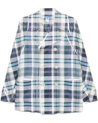 Comme des Garçons - Checked Double-Breasted Button Blazer - Lyst