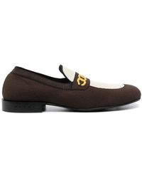 Marni - Sock-Style Chain-Print Loafers - Lyst