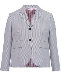 Thom Browne - High Armhole Sport Striped-Pattern Jacket - Lyst