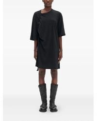 Ann Demeulemeester - Strap-detail Brushed-jersey Dress - Lyst