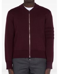 Thom Browne - 4-Bar Zip-Up Cardigan - Lyst