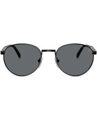 Prada - Sonnenbrille mit rundem Gestell - Lyst