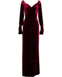 Saiid Kobeisy - Velvet Long Fitted Dress - Lyst