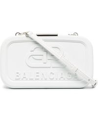 Balenciaga Umhängetasche mit Logo-Prägung - Grau