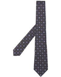 Kiton - Cravate en soie à imprimé géométrique - Lyst