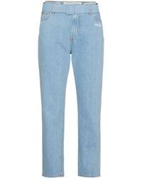 Off-White c/o Virgil Abloh Vaqueros capri de talle medio - Azul