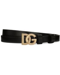Dolce & Gabbana - Dg-logo Leather Belt - Lyst