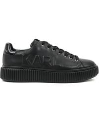 Karl Lagerfeld - Embossed Logo Platform Sneakers - Lyst