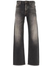 Emporio Armani - Straight-Leg Five-Pocket Denim Jeans With A Faded Effect - Lyst