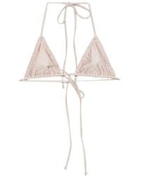 Frankie's Bikinis - Nick Ruffled Triangle Bikini Top - Lyst