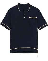 Fortela - Herrison Contrast-Collar Cotton Polo Shirt - Lyst