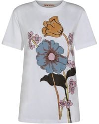 Marni - Cotton Knit T-Shirt - Lyst