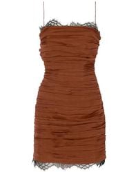 Raquel Diniz - Ambra P Lace-Trim Ruched Mini Dress - Lyst