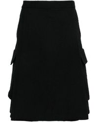 Versace - Tweed-Shorts mit Logo-Patch - Lyst