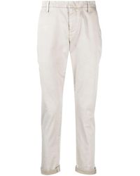 Dondup - Cropped Cotton Chino Trousers - Lyst