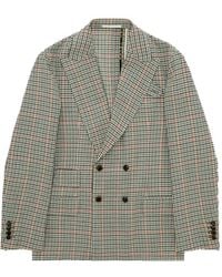 Fortela - Travel Double-Breasted Plaid Blazer - Lyst