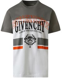 Givenchy - College-Print Striped T-Shirt - Lyst