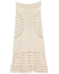 Rabanne - Crochet-Fabric Bead-Embellished Maxi Skirt - Lyst