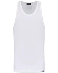 DSquared² - Trägershirt Mit Logo-Patch - Lyst