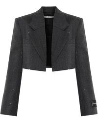 Alexander Wang - Cropped-Blazer Aus Wolle - Lyst