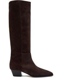 Aeyde - 40Mm Medea Suede Pointed-Toe Boots - Lyst