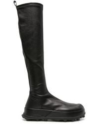 Jil Sander - Leather Knee-high Boots - Women's - Calf Leather/rubber - Lyst