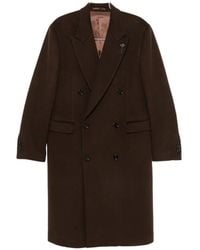 Lardini - Pin-Lapel Double-Breasted Coat - Lyst