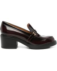 Tod's - T Timeless Leather Heeled Pumps - Lyst