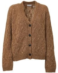 Scaglione - Cable-Knit Boxy Cardigan - Lyst