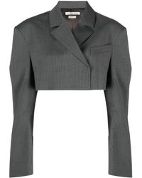 ALESSANDRO VIGILANTE - Ribbed Cropped Blazer - Lyst