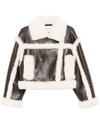 Stand Studio - Chaqueta De Pelo Con Botones - Lyst