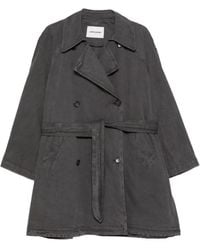 Low Classic - Doppelreihiger Mantel Mit Gürtel - Lyst