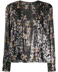 Isabel Marant Blouse à imprimé géométrique - Noir