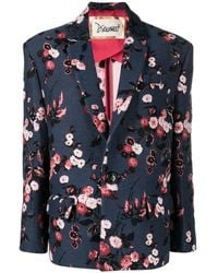 DSquared² - Floral-Jacquard Single-Breasted Blazer - Lyst