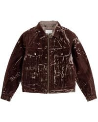 Maison Margiela - Flocked Denim Jacket - Lyst