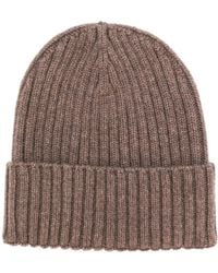 Dell'Oglio - Gerippte Beanie Aus Kaschmir - Lyst